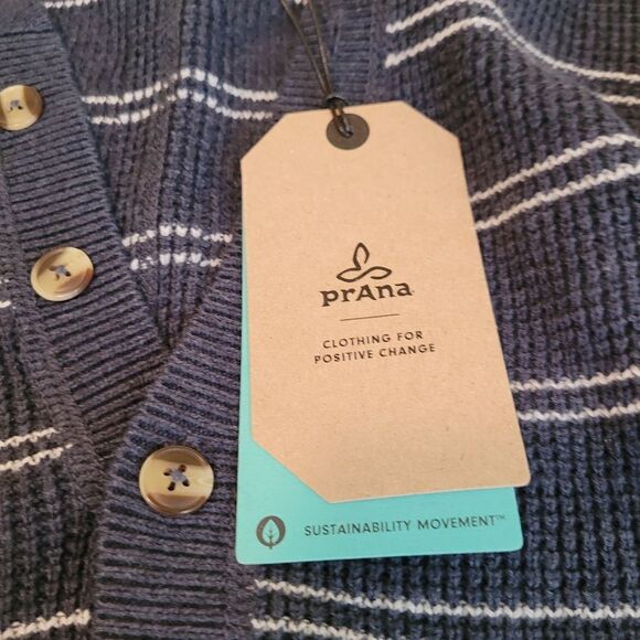 NEW PRANA THERMAL DRESS NAUTICAL NAVY BLUE APRES SKI HENLEY oversized MEDIUM NWT - Picture 4 of 11